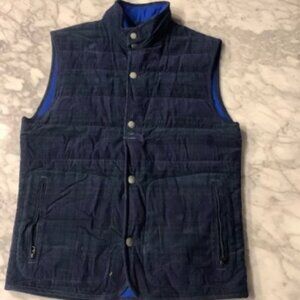 Vineyard Vines black watch corduroy vest, size XS